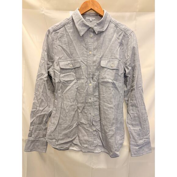 Reiss Mimi Cotton‎ Twin Pocket Shirt US 6 Sofia Richie Clean Girl Casual Loose - Picture 3 of 5